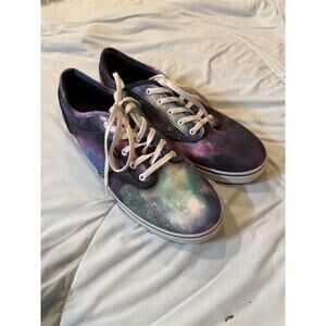 2/$35 VANS women’s size 8 Low Cosmic Galaxy purple blue skater shoe outer space